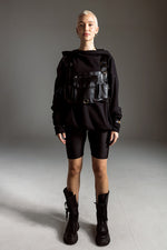 Oversized criss cross hoodie | 333
