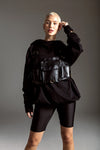 Oversized criss cross hoodie | 333