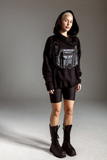Oversized criss cross hoodie | 333